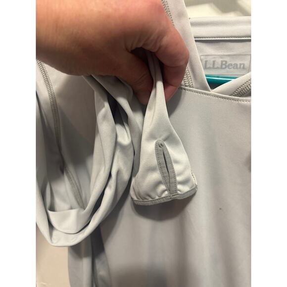 L. L. Bean Hoody No Fly Zone Hooded Pullover NWT in Gray Women Misses size Small - Picture 5 of 13